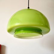 Suspension in green opaline mushroom design 60s-70s