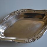 Flat basket cup in silver metal
