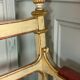 Carved wooden bench, gilded and painted, Italy around 1880, 510cm long.