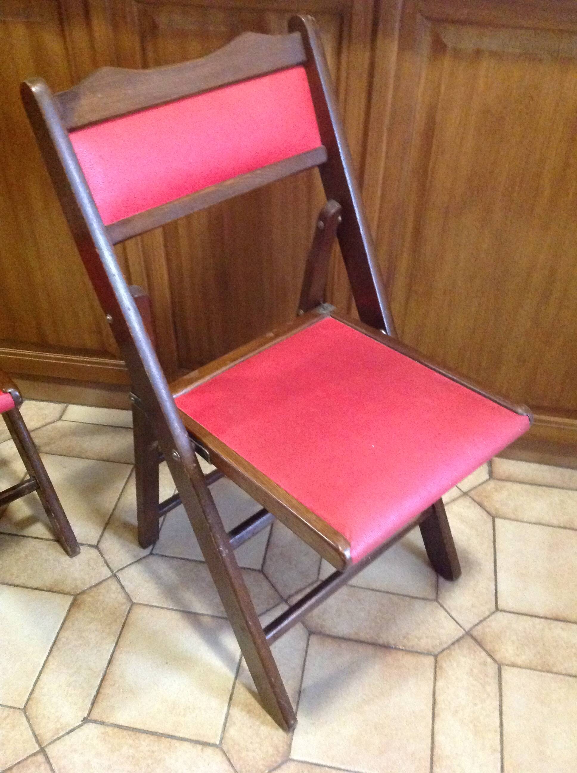 Pair of vintage Shanghai folding chairs