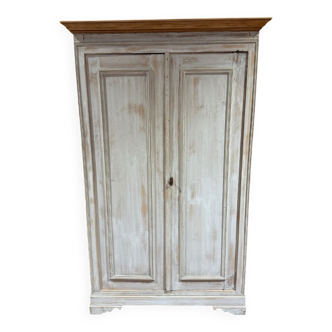 Small antique pine wardrobe - Late 19th century