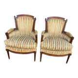 Pair of Louis XVI style armchairs