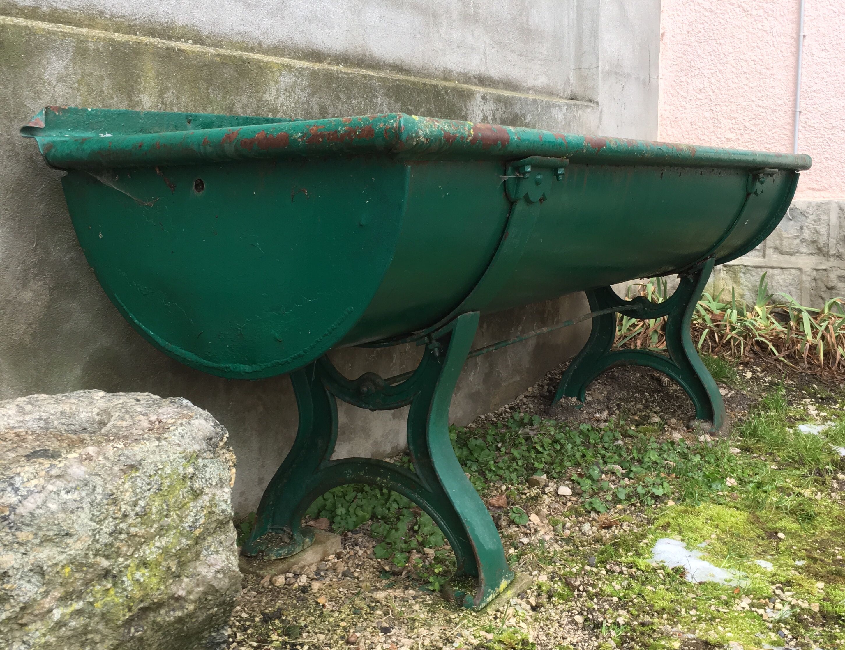 Large industrial gardener on feet