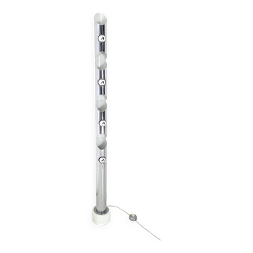 Varnished Metal Column Floor Lamp Ascribable to Reggiani, Italy