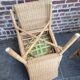 4 dining chairs in natural rattan and woven wicker