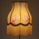 Table lamp – Vintage base and fringed floral shade