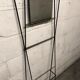 Wall coat rack l vintage metal mirror with 6 hooks