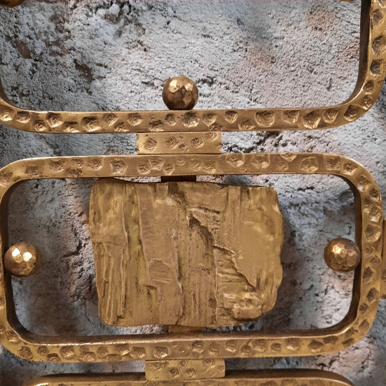 1960s / 70s bed design in gilded brass.