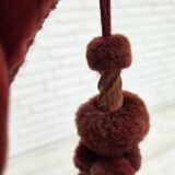 1950s, Danish armchair, furniture velour, beech wood legs.