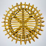 Vintage Rattan Stool attributed to Franco Albini, Italy, 1960s