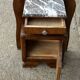 Art Deco bedside table in oak and marble
