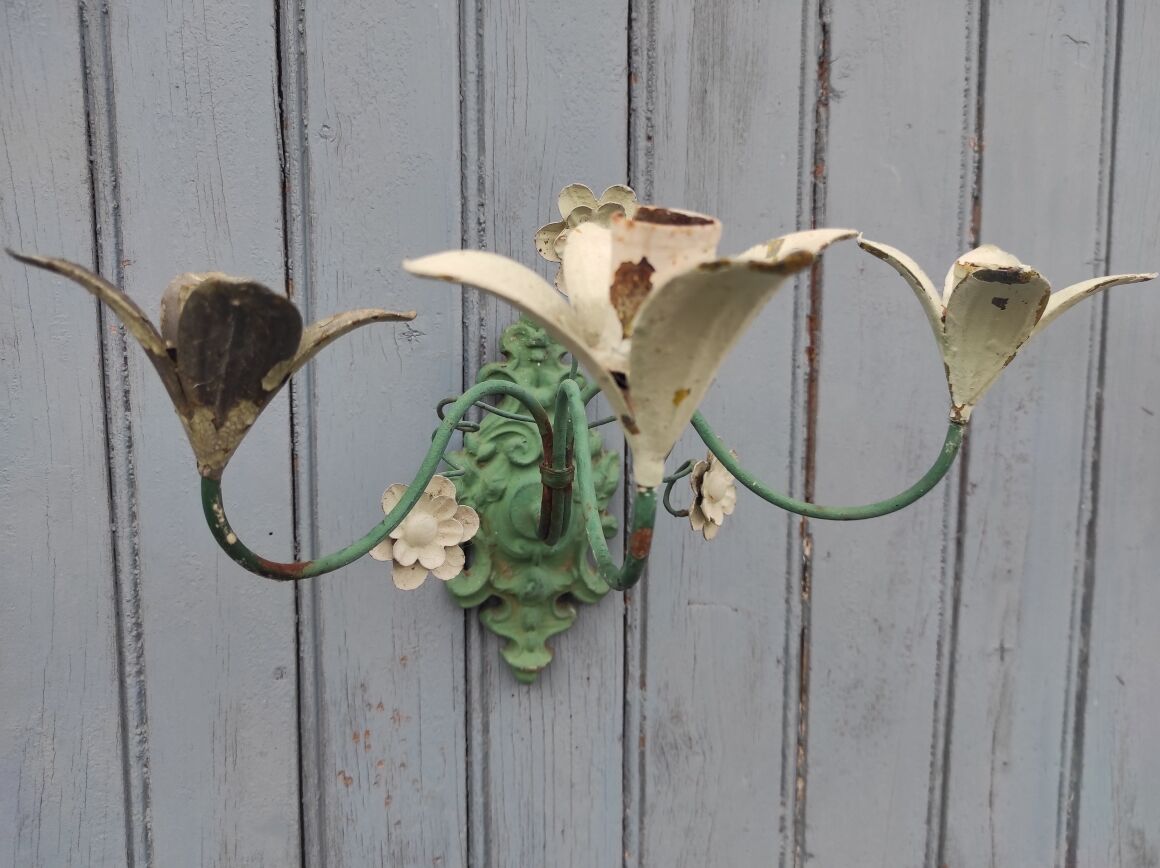 Paire d’appliques murales vintage Français