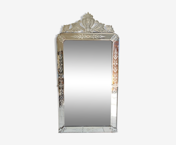 Miroir vénitien ancien 83x163cm | Selency