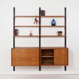 Oak system library, PS system, Danish design, 1960s, production: Rander