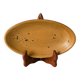 Small glazed stoneware dish, southern pottery, 1960