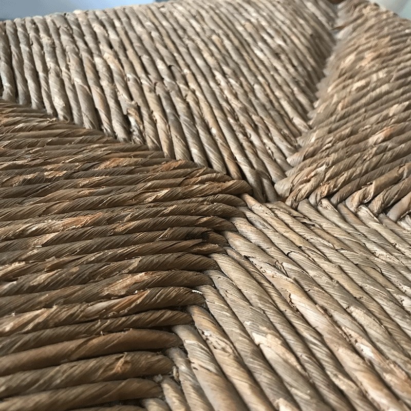 Straw and wood stool