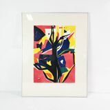 Graphics - lithography, Helle Thorborg, Denmark 1960s.