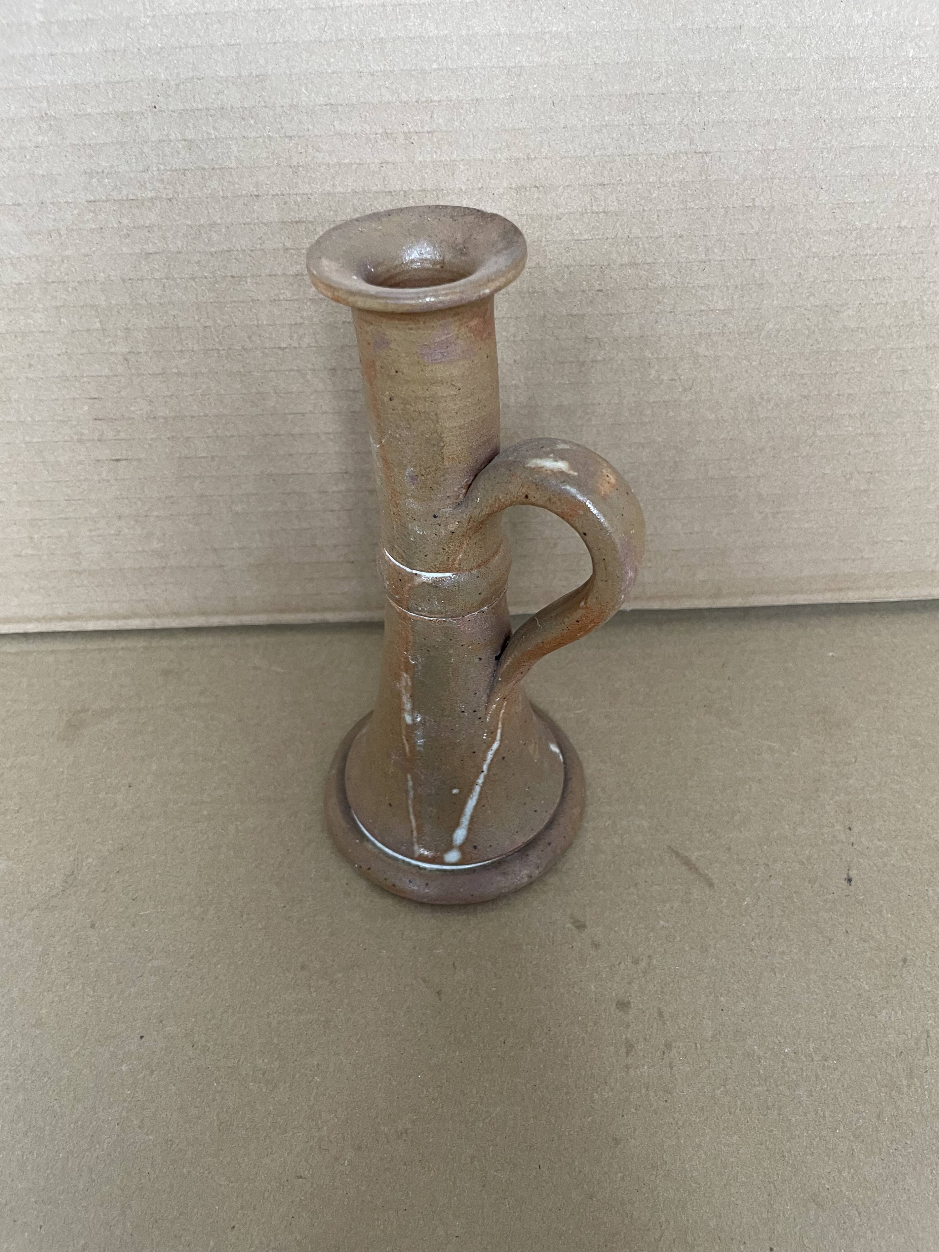 Bougeoir en grès émaillé vintage