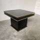Black lacquer and brass console coffee table