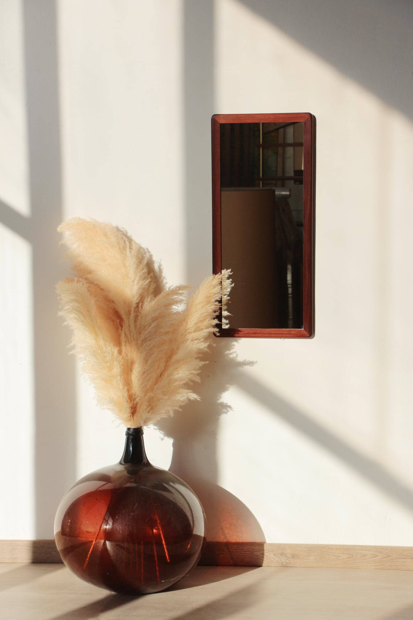 Miroir Rectangulaire en teck - Vintage - 04.01.24.02