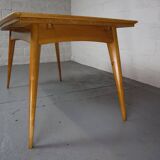 Vintage Scandinavian dining table made of Karelian birch
