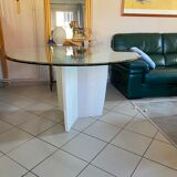 Travertine foot-foot design dining table