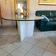 Travertine foot-foot design dining table