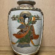 Old vase satsuma japanese porcelain, signature, 30/40
