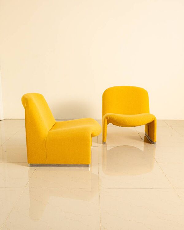 Paire de fauteuils lounge ''Alky'' par Giancarlo Piretti pour Anonima Castelli 80's