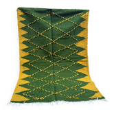 Handwoven Berber kilim rug: small Moroccan tribal accent rug.