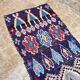 Vintage Boucherouite hallway runner: Moroccan Berber rug