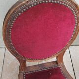 Set of 4 Louis XVI medallion chairs in walnut