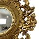 Classic Vintage Butler Mirror Gold Baroque Frame Witch's Eye Fifties