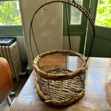 Wicker handle basket