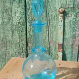Old blue glass bottle