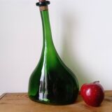 Old blown glass bottle, free form. Armagnac