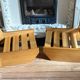 Vintage pair of pine armchairs by René Martin, cabinetmaker Perriand, 1950s.