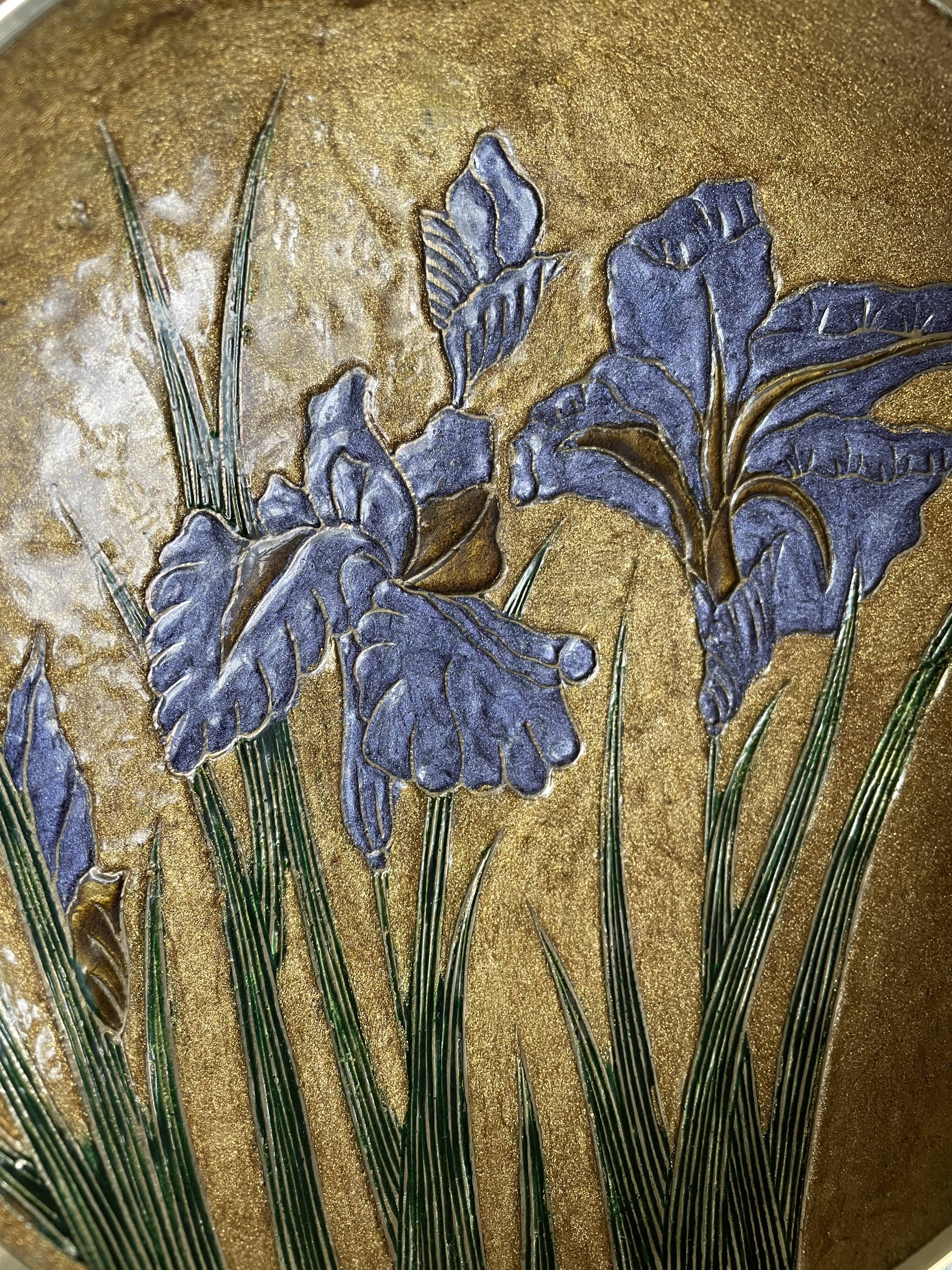 Cloisonné enamel dish 70s