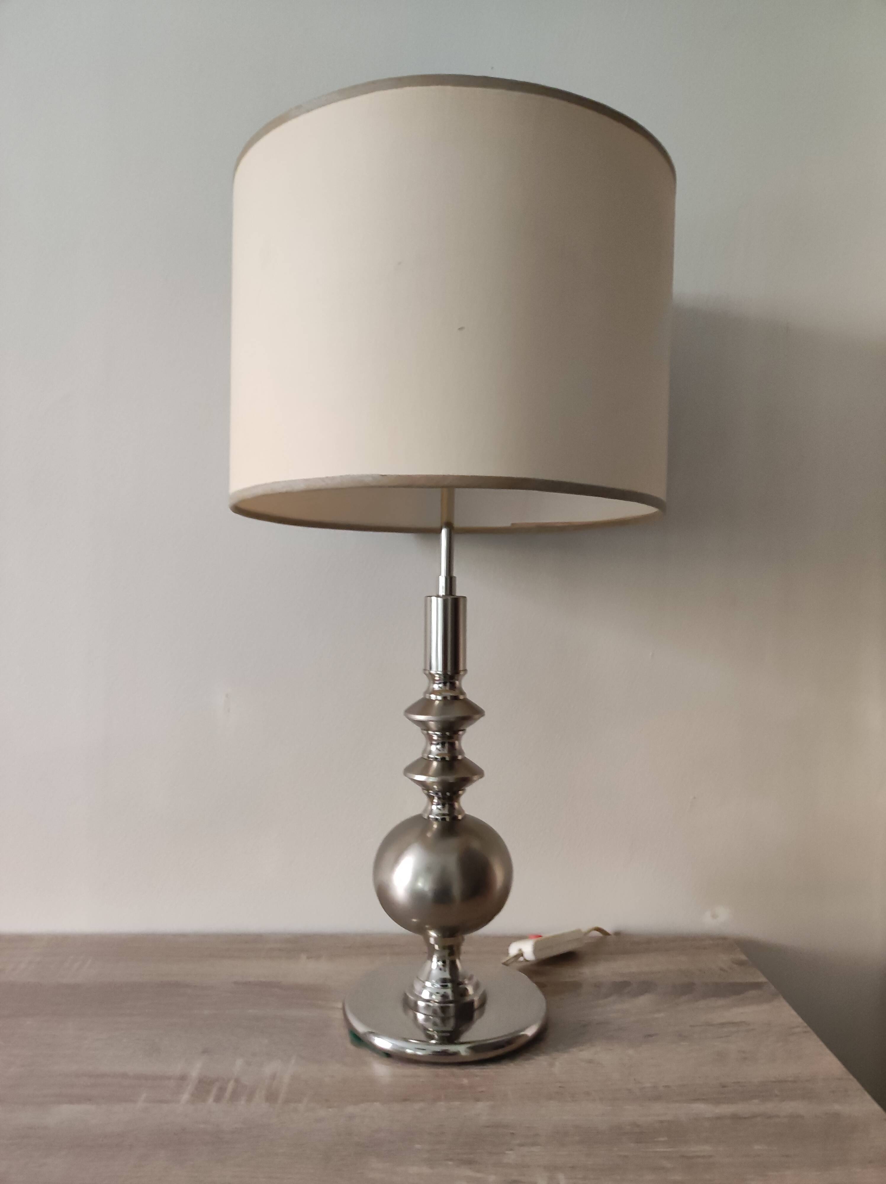 Barber lamp chrome metal brushed aluminum balls