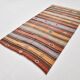 5x8 Kilim Striped Multicolor Kilim Rug,Oushak Handmade Area Rug,134x2145 Cm
