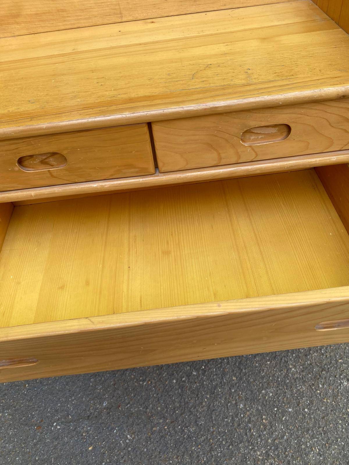 Commode scandinave à 6 tiroirs avec table à langer des années 70
