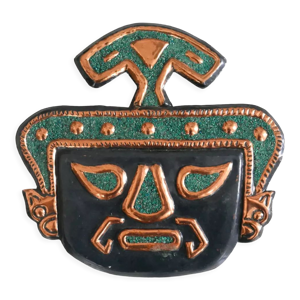 Masque Incas en métal,