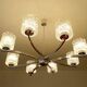 Large Vintage Architectonic  Chrome Glass Pendant Light