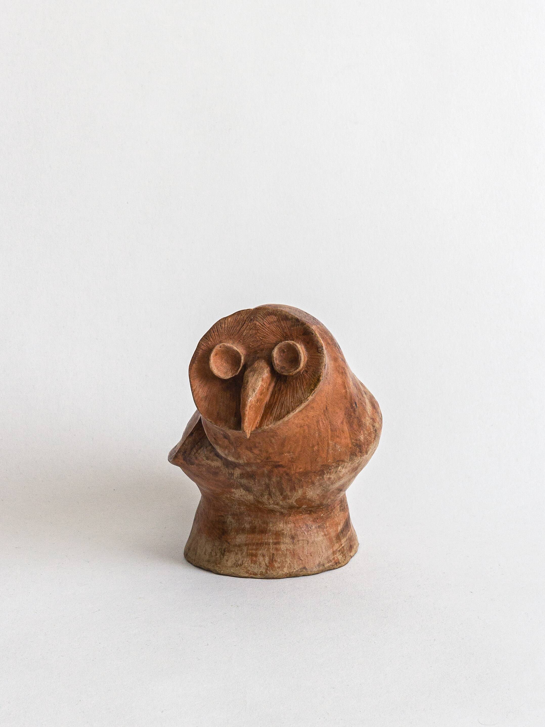 Terracotta owl, anonymous work, circa 1960s