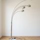 Vintage arc floor lamp with 5 branches from the 70s in silver.