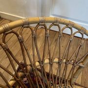 Pair of vintage rattan armchairs – 60s/70s design