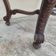 Louis XV style game table in solid oak and richly decorated marble