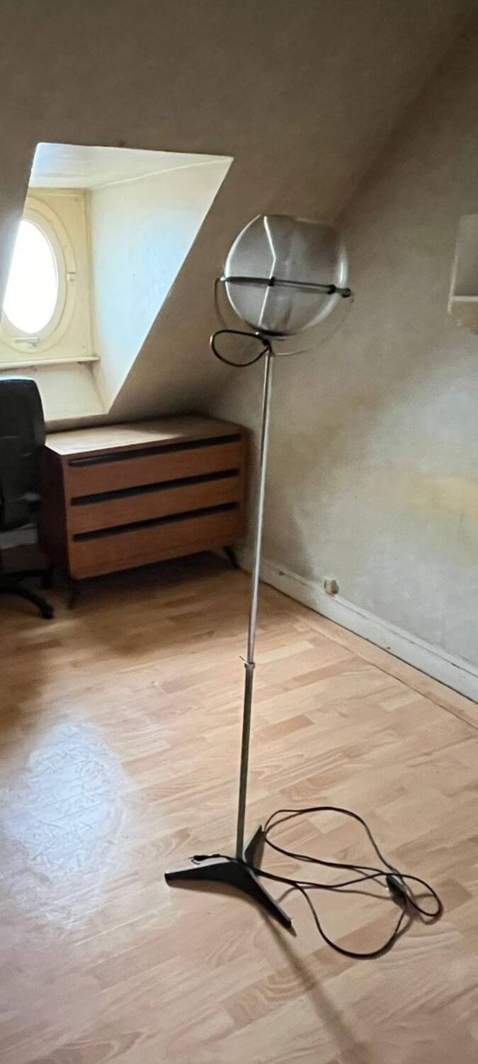 Vintage globe floor lamp by Frank Ligtelijn for Raak, Amsterdam 1960s