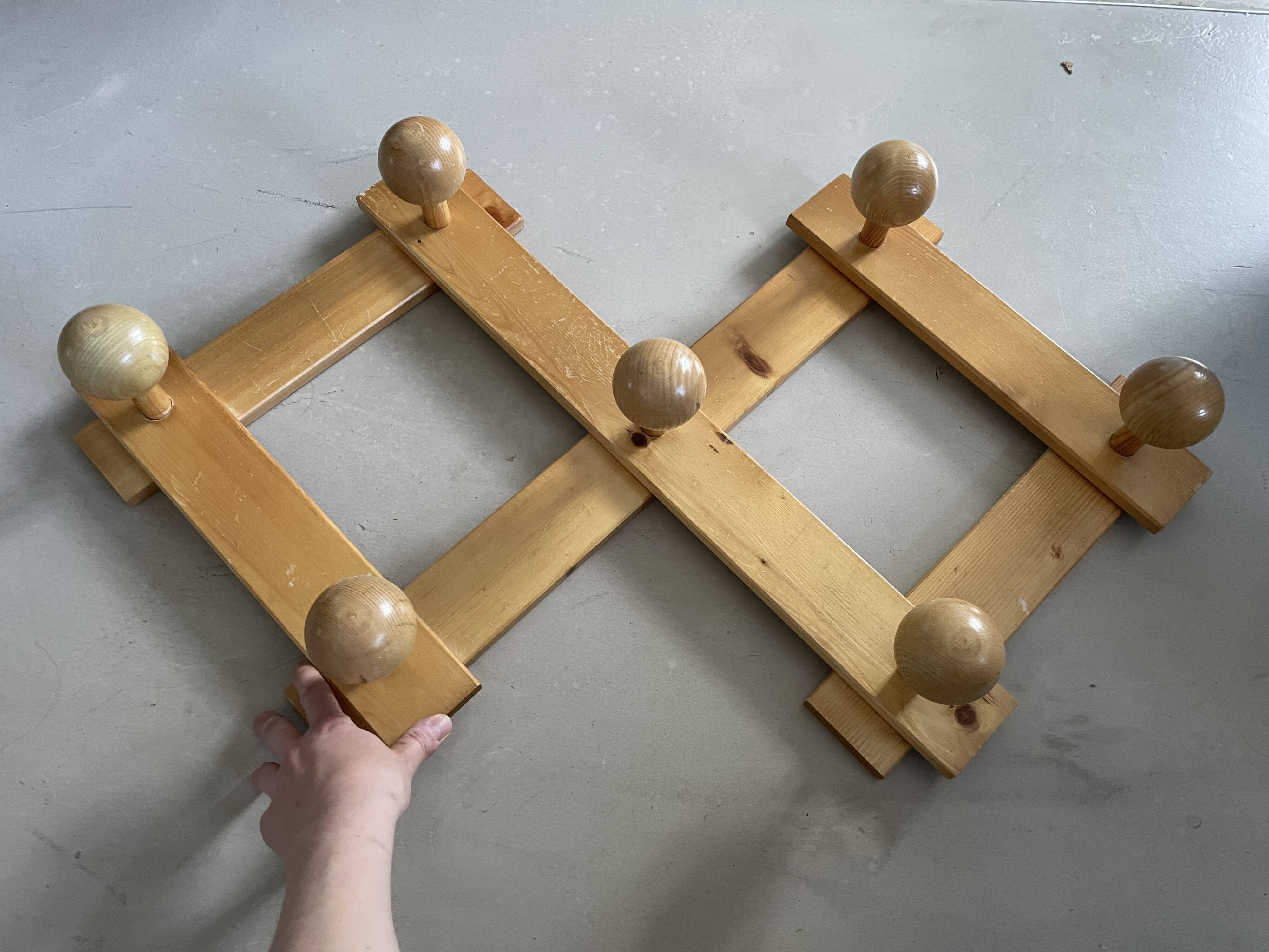 Vintage 70s wall coat rack