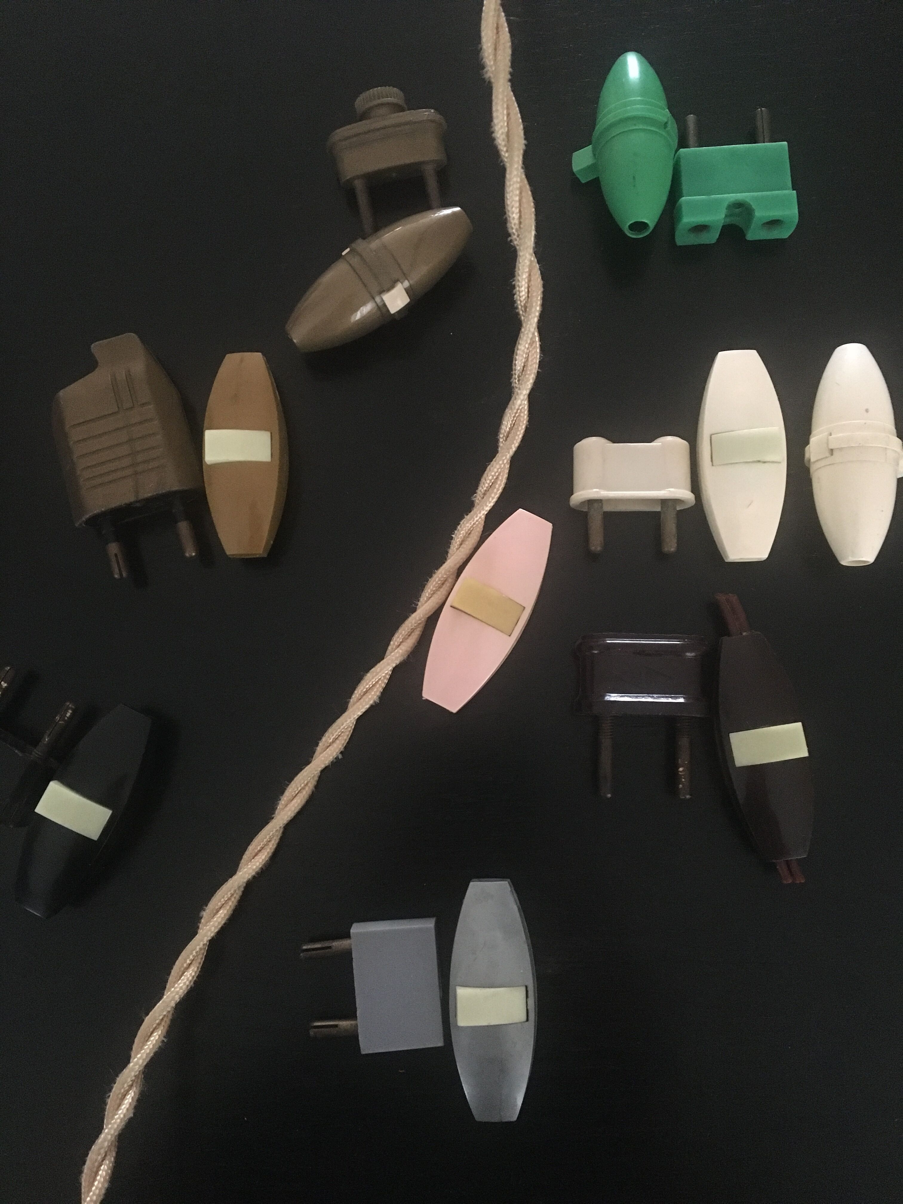 Glass suspension, cable 2 m, porcelain ram